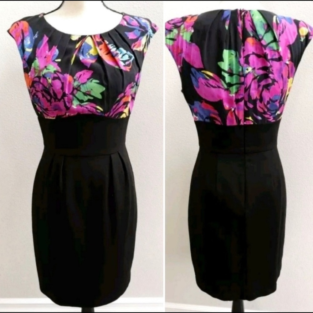 Trina Turk floral cap sleeve dress